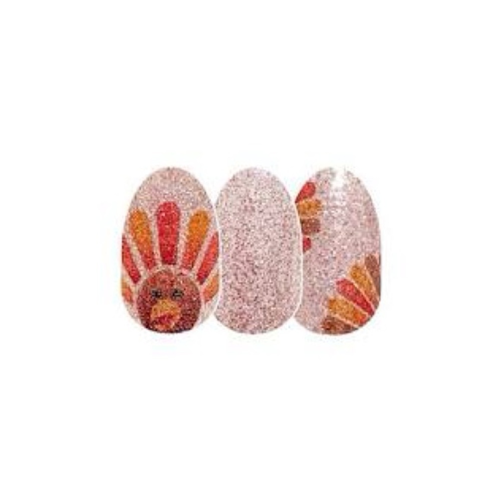 Color Street Retired TALK TURKEY Glitter Nail set Thanksgiving Nails